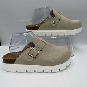 PROJECT CLOUD Benton Chunky Clog Women's Size US 8.5 M Fossil Suede